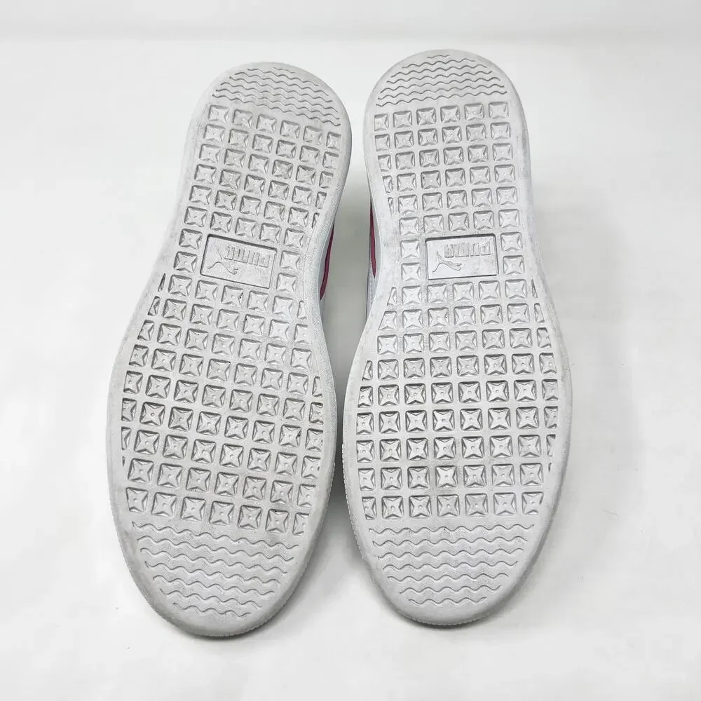 [PUMA] White Vikky V2 Leather Lace Up Casual Sneakers Soft Foam Comfortable Sz 8